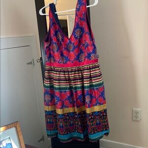 Colorful Floral Sleeveless Dress